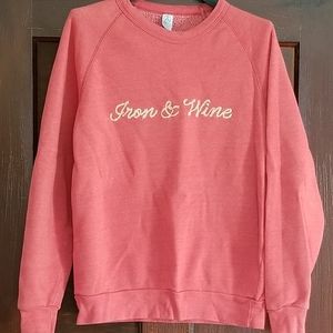 Iron and Wine coral sweatshirt women's size medium